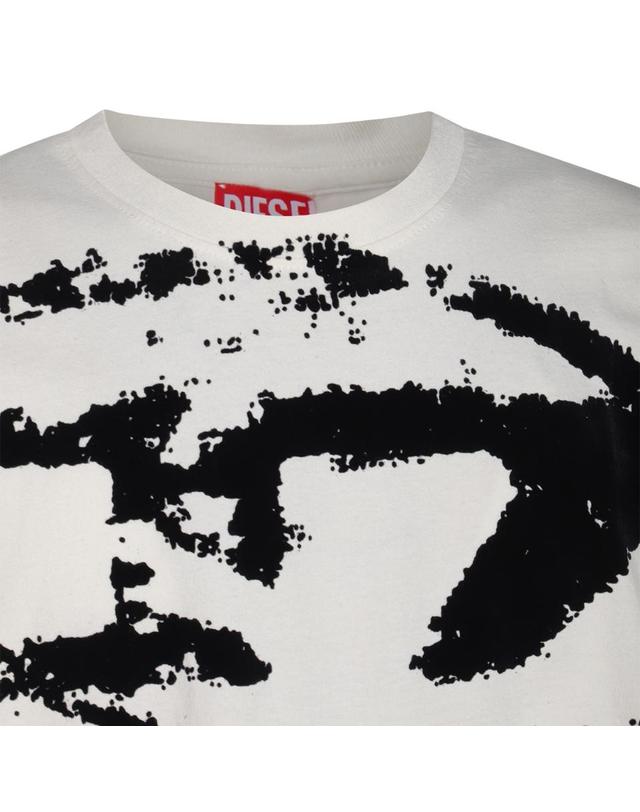 디젤 [해외직구][B47]디젤 A130490DQAU141A 남성 티셔츠 상의 탑 WHITE COTTON T SHIRT 착용컷