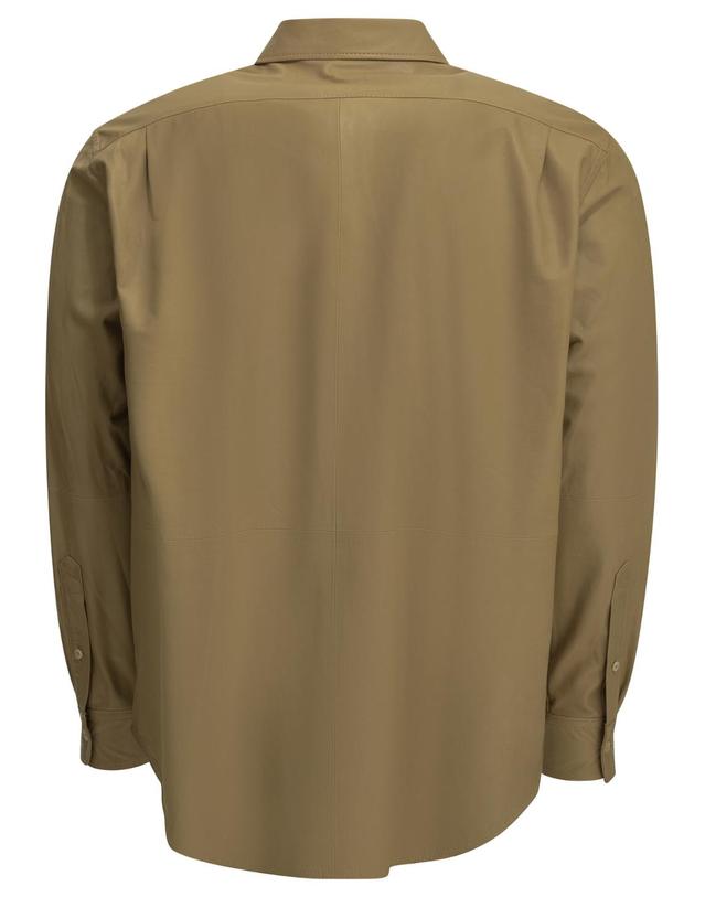 오라리 [해외직구][V90]오라리 A26AS02CBBEIGE 남성 셔츠 남방 Casual leather shirt 착용컷