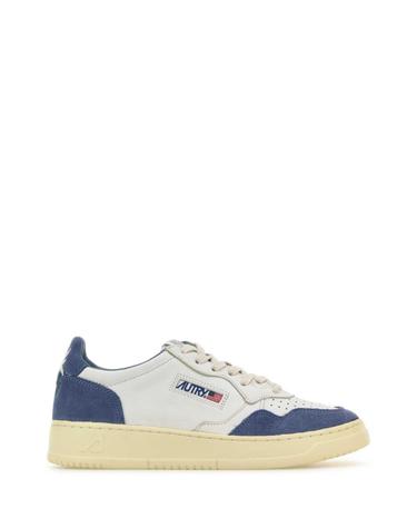 [해외직구][X45]오트리 AULW EW01 여성 스니커즈 단화 운동화 로우탑 하이탑 Two tone leather and suede Medalist sneakers