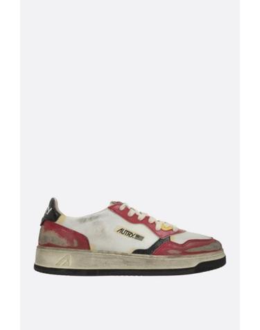 [해외직구][E32]오트리 AVLMKH02 남성 로우탑 하이탑 슬립온 스니커즈 단화 에스빠듀 AUTRY Super Vintage Low sneaker in distressed effect mesh and leather