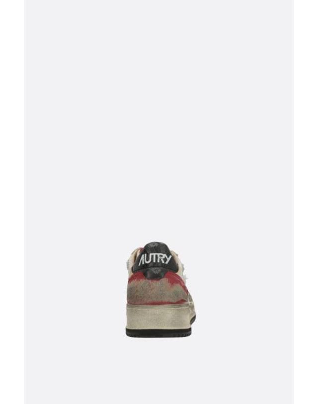 오트리 [해외직구][E32]오트리 AVLMKH02 남성 로우탑 하이탑 슬립온 스니커즈 단화 에스빠듀 AUTRY Super Vintage Low sneaker in distressed effect mesh and leather 착용컷
