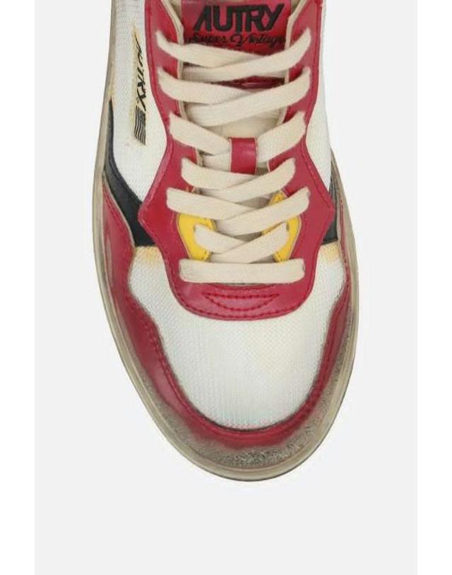 오트리 [해외직구][E32]오트리 AVLMKH02 남성 로우탑 하이탑 슬립온 스니커즈 단화 에스빠듀 AUTRY Super Vintage Low sneaker in distressed effect mesh and leather 착용컷