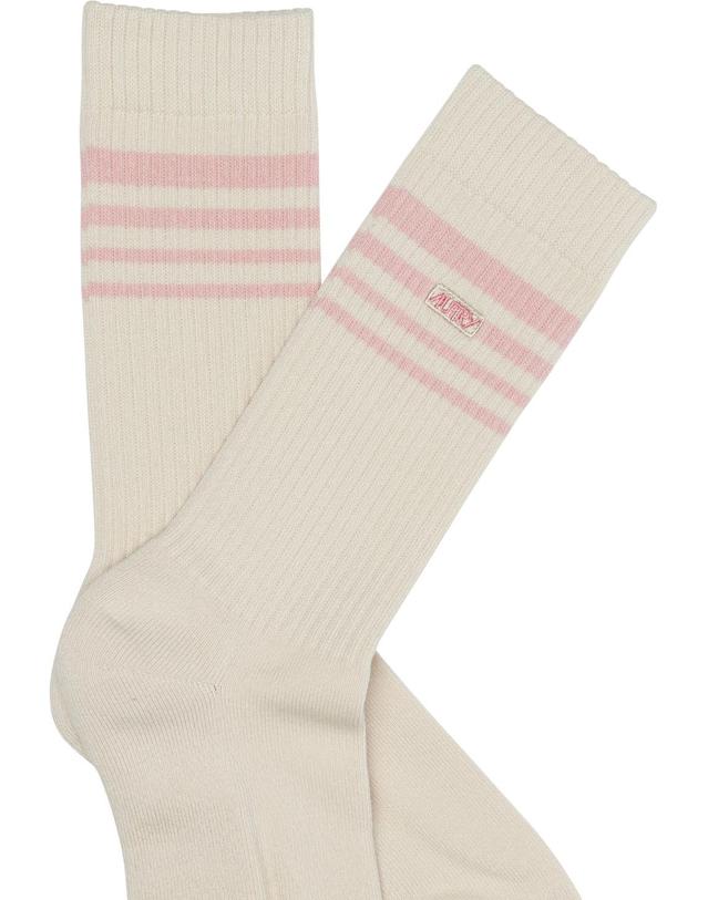 오트리 [해외직구][V90]오트리 SOPU058P 남성 양말 삭스 Sports socks with logo 착용컷