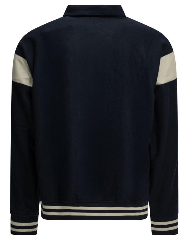 오트리 [해외직구][V90]오트리 JAPX142T 남성 자켓 코트 Varsity College Bomber Jacket 착용컷