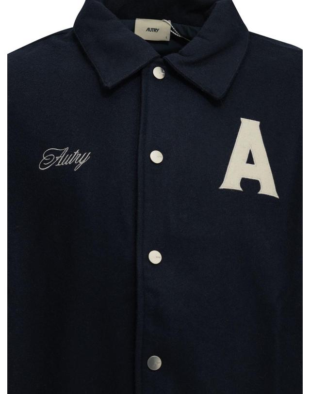 오트리 [해외직구][V90]오트리 JAPX142T 남성 자켓 코트 Varsity College Bomber Jacket 착용컷