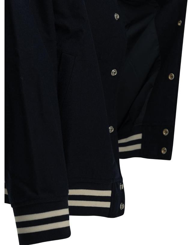 오트리 [해외직구][V90]오트리 JAPX142T 남성 자켓 코트 Varsity College Bomber Jacket 착용컷