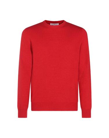 [해외직구][S27]MALO UMA361F1B02E3588 남성 니트 가디건 브이넥니트 풀오버니트 스웨터 로고 RED CASHMERE SWEATER