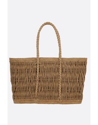 [해외직구][E32]더로우 W2154W27TE 여성 토트백 숄더백 버킷백 가방 로고 도트 크로스백 THE ROW Georgiana tote bag in raffia