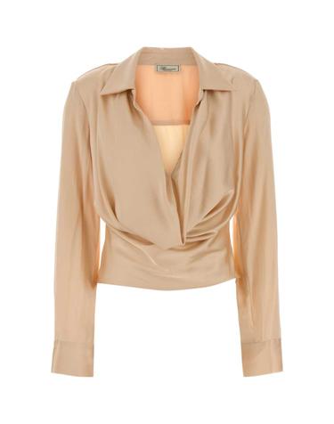 [해외직구][X45]블루마린 4C270A N0147 여성 셔츠 남방 반팔 긴팔 블라우스 Peach stretch satin blouse