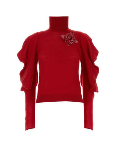 [해외직구][X45]블루마린 RF6179MA3132M704A X0824 여성 스웨터 니트 가디건 Red wool sweater