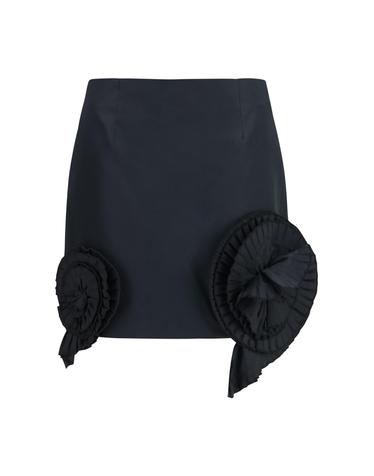 [해외직구][K68]블루마린 RF6050T8864 22222 여성 스커트 치마 롱 미디 미니스커트 Crepe Mini Skirt with floral applique