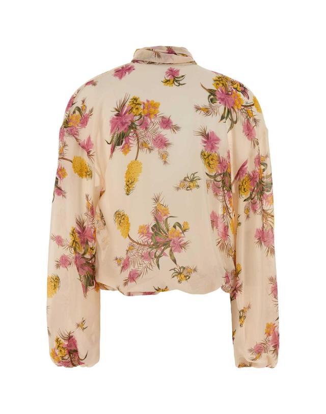 블루마린 [해외직구][X45]블루마린 2C465A F8177 여성 셔츠 남방 반팔 긴팔 블라우스 Printed georgette blouse 착용컷