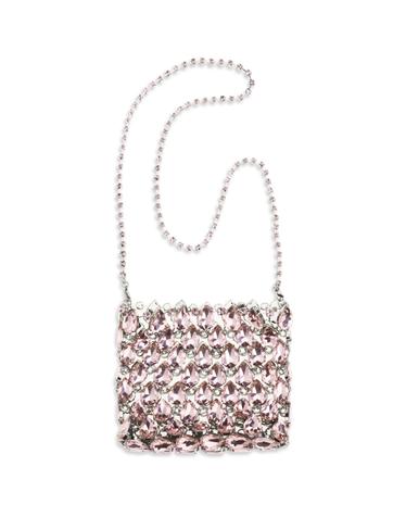 [해외직구][K68]셀프포트레이트 SS26310P PINK 여성 숄더백 크로스백 버킷백 탑핸들백 Crystal mesh Pouch