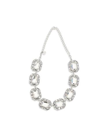 [해외직구][K68]셀프포트레이트 PF26624NSL SILVER 여성 목걸이 넥클리스 악세사리 Silver crystal Necklace