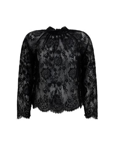 [해외직구][K68]셀프포트레이트 PF26032TAB BLACK 여성 셔츠 남방 긴팔 반팔 블라우스 Lace Blouse