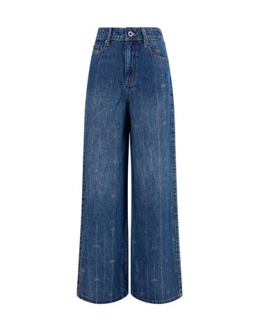 [해외직구][K68]셀프포트레이트 PF26826PABL BLUE 여성 청바지 데님 진 데님진 Crystal striped Jeans