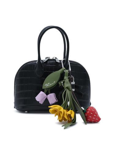[해외직구][B47]셀프포트레이트 PF26316BBLACK 여성 토트백 탑핸들백 가방 BLACK LEATHER CROC TOAST MINI BAG