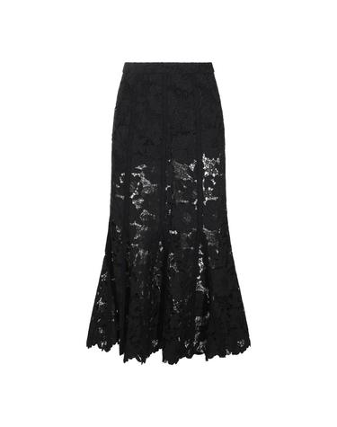 [해외직구][B47]셀프포트레이트 AW26049MSKB 여성 스커트 치마 BLACK LACE LONG SKIRT