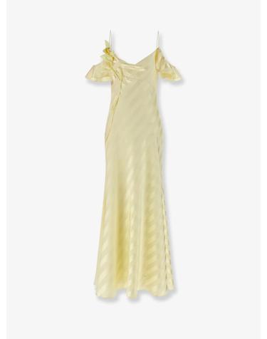 [해외직구][N85]셀프포트레이트 SS26259XAY 여성 원피스 드레스 점프수트 SELF PORTRAIT Striped satin long dress