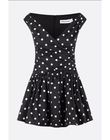 [해외직구][E32]셀프포트레이트 RS26209SB 여성 원피스 SELF PORTRAIT polka dot cotton mini dress