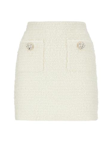 [해외직구][W63]셀프포트레이트 AW25028SKC CREAM 여성 스커트 치마 Gonna in misto cotone elasticizzato