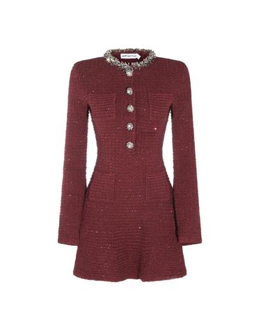 [해외직구][B47]셀프포트레이트 SC26152SBU 여성 원피스 드레스 BURGUNDY DRESS