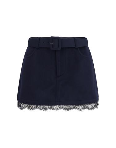[해외직구][K68]셀프포트레이트 SC26080PN NAVY 여성 반바지 버뮤다팬츠 숏팬츠 쇼츠 Wool Shorts with lace