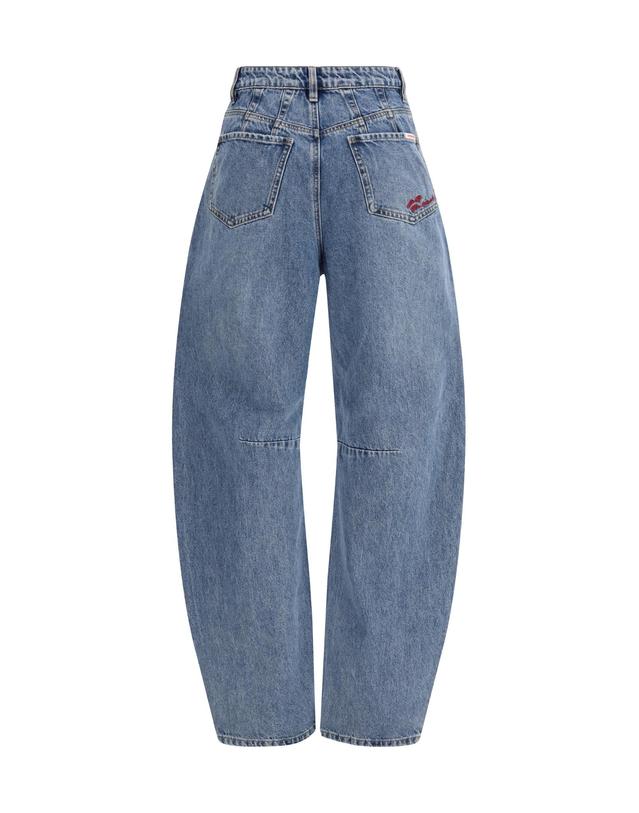 셀프 포트레이트 [해외직구][K68]셀프포트레이트 RS26813PBL BLUE 여성 청바지 데님 진 데님진 Barrel Leg Jeans 착용컷