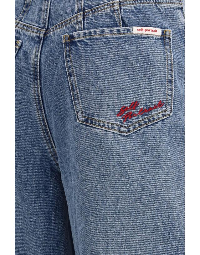 셀프 포트레이트 [해외직구][K68]셀프포트레이트 RS26813PBL BLUE 여성 청바지 데님 진 데님진 Barrel Leg Jeans 착용컷