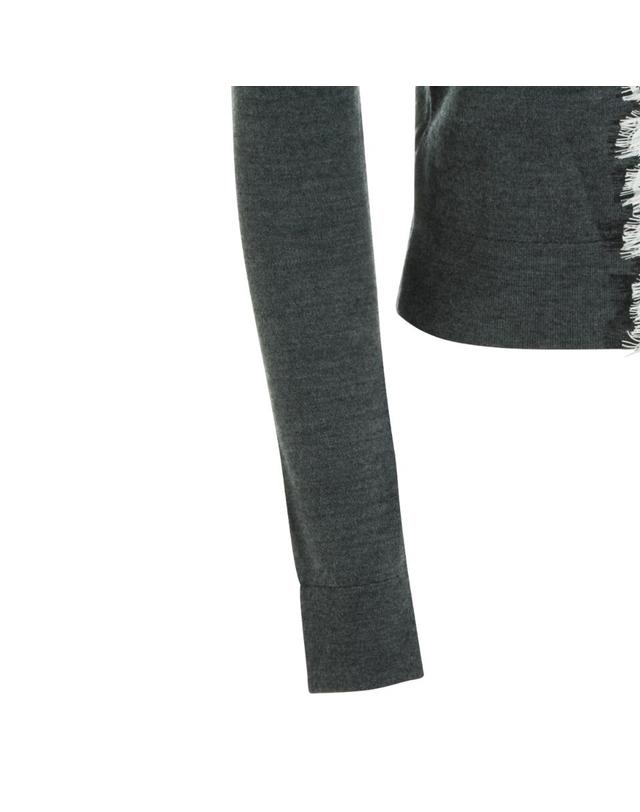셀프 포트레이트 [해외직구][B47]셀프포트레이트 PF26134CGRGREY 여성 니트 스웨터 가디건 GREY WOOL KNITWEAR 착용컷