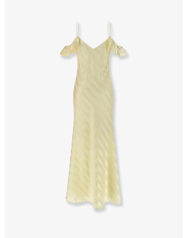 셀프 포트레이트 [해외직구][N85]셀프포트레이트 SS26259XAY 여성 원피스 드레스 점프수트 SELF PORTRAIT Striped satin long dress 착용컷