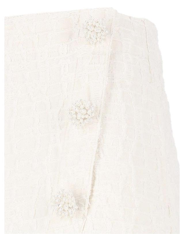 셀프 포트레이트 [해외직구][A94]셀프포트레이트 AW26 812SK CCREAM 여성 스커트 치마 SELF PORTRAIT SELF PORTRAIT Midi Skirt 착용컷