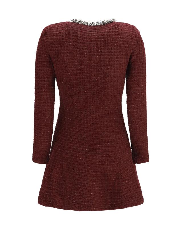 셀프 포트레이트 [해외직구][K68]셀프포트레이트 SC26152SBU BURGUNDY 여성 원피스 롱 미디 미니 드레스 Textured knit mini Dress with statement buttons 착용컷