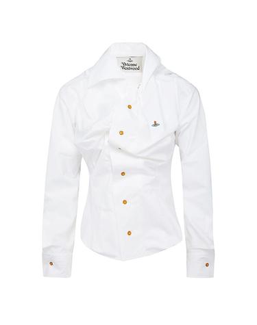 [해외직구][B47]비비안웨스트우드 1501000CW009QA401 여성 셔츠 남방 블라우스 WHITE COTTON SHIRT
