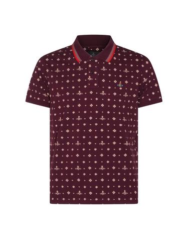 [해외직구][B47]비비안웨스트우드 2H01000UJ00AVO201 남성 폴로셔츠 카라티셔츠 BURGUNDY COTTON POLO SHIRT