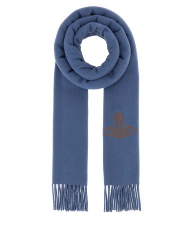 [해외직구][X45]비비안웨스트우드 8103015IW01PE K401 여성 스카프 목도리 머플러 Cerulean blue wool scarf