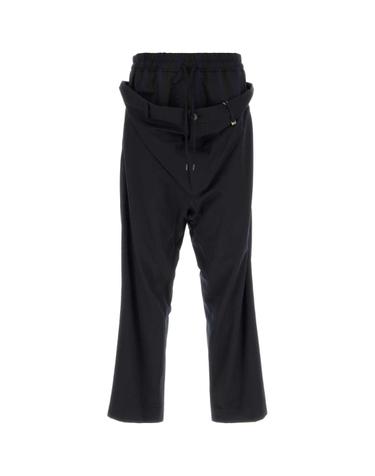 [해외직구][X45]비비안웨스트우드 2F01001RW01NB K410 남성 바지 면바지 조거 카고 와이드 Navy blue twill Builder wide leg pant
