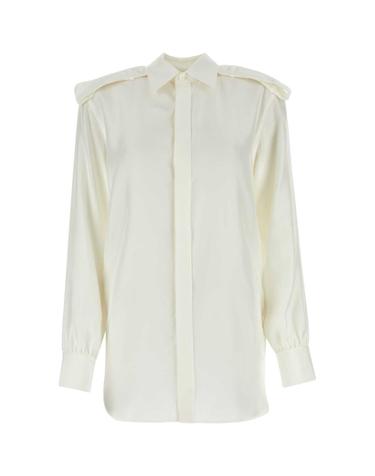 [해외직구][X45]버버리 8087449 A1454 여성 셔츠 남방 블라우스 White silk shirt