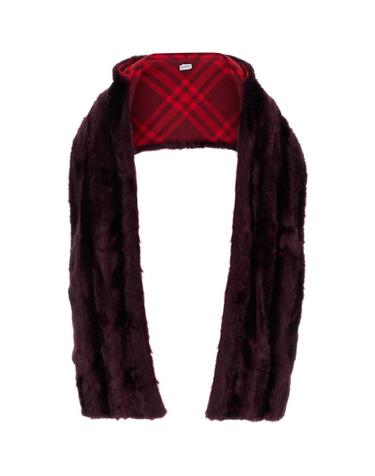 [해외직구][X45]버버리 8079141 B7491 여성 스카프 목도리 머플러 Purple eco fur scarf