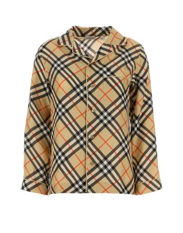 [해외직구][X45]버버리 8094535 B9368 여성 셔츠 남방 블라우스 Embroidered silk shirt