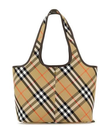 [해외직구][X45]버버리 8094685 B9368 여성 토트백 쇼퍼백 탑핸들백 핸드백 Embroidered canvas small Check shopping bag