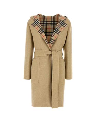 [해외직구][X45]버버리 8113069 B9368 여성 코트 하프 롱 트렌치 오버코트 코트자켓 Beige wool reversible coat