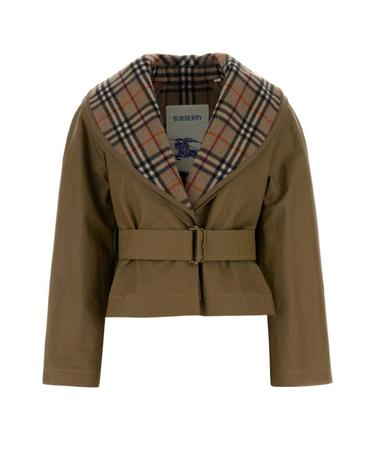 [해외직구][X45]버버리 8119106 C1311 여성 자켓 베스트 블레이저 봄버 데님 Army green cotton jacket