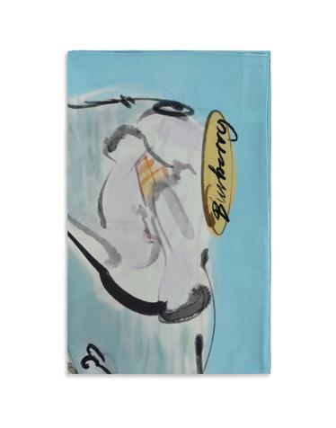 [해외직구][K68]버버리 8127785 C5336 여성 스카프 목도리 폴라드 머플러 Swan lake silk Scarf