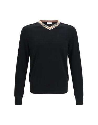 [해외직구][K68]버버리 8127128 A1189 남성 니트 스웨터 가디건 Check trim wool Sweater