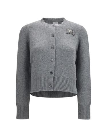 [해외직구][K68]버버리 8132458 A1216 여성 니트 스웨터 가디건 Wool and cashmere Equestrian Knight logo Cardigan