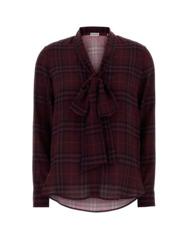 [해외직구][X45]버버리 8132545 C6645 여성 셔츠 남방 블라우스 Printed silk shirt
