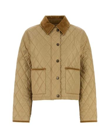 [해외직구][X45]버버리 8107466 C1544 여성 자켓 베스트 블레이저 봄버 데님 Beige nylon jacket