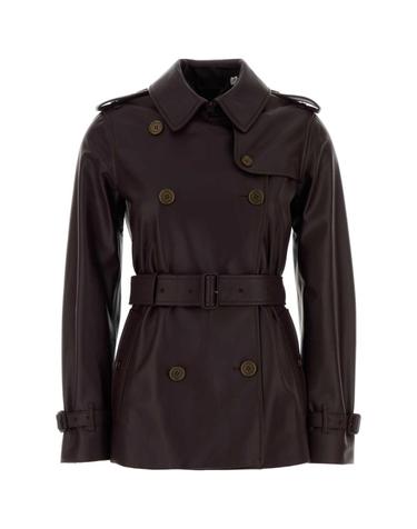 [해외직구][X45]버버리 8133502 A2172 여성 자켓 베스트 다운베스트 질렛 Aubergine leather trench coat