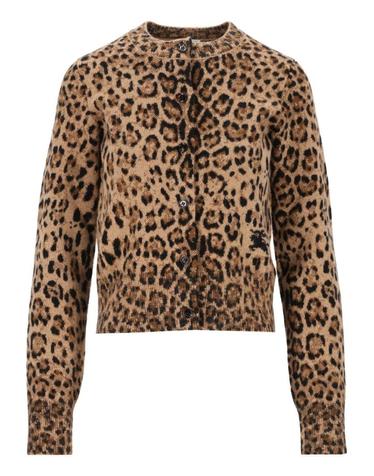[해외직구][A94]버버리 8134759A8049 여성 니트 스웨터 BURBERRY BURBERRY Animal Print Wool And Cashmere Cardigan